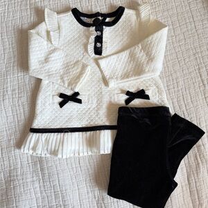 Macy's Black and White Sweater Matching Set